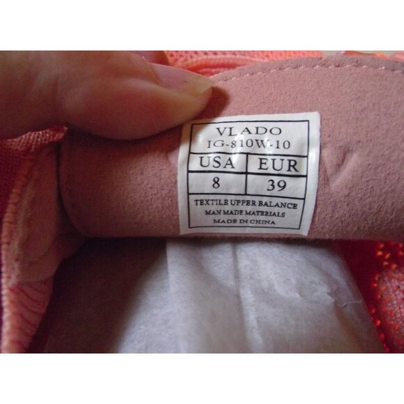 Vlado Women's Pink Knit Sneakers Size 8/39 - Cute & Comfy Kicks For Everyday Adv - Picture 3 of 5
